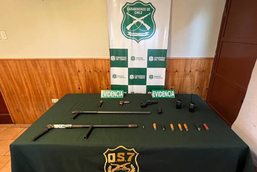 OS7 desarticula puntos de droga en Chillán y acopio de armas en San…