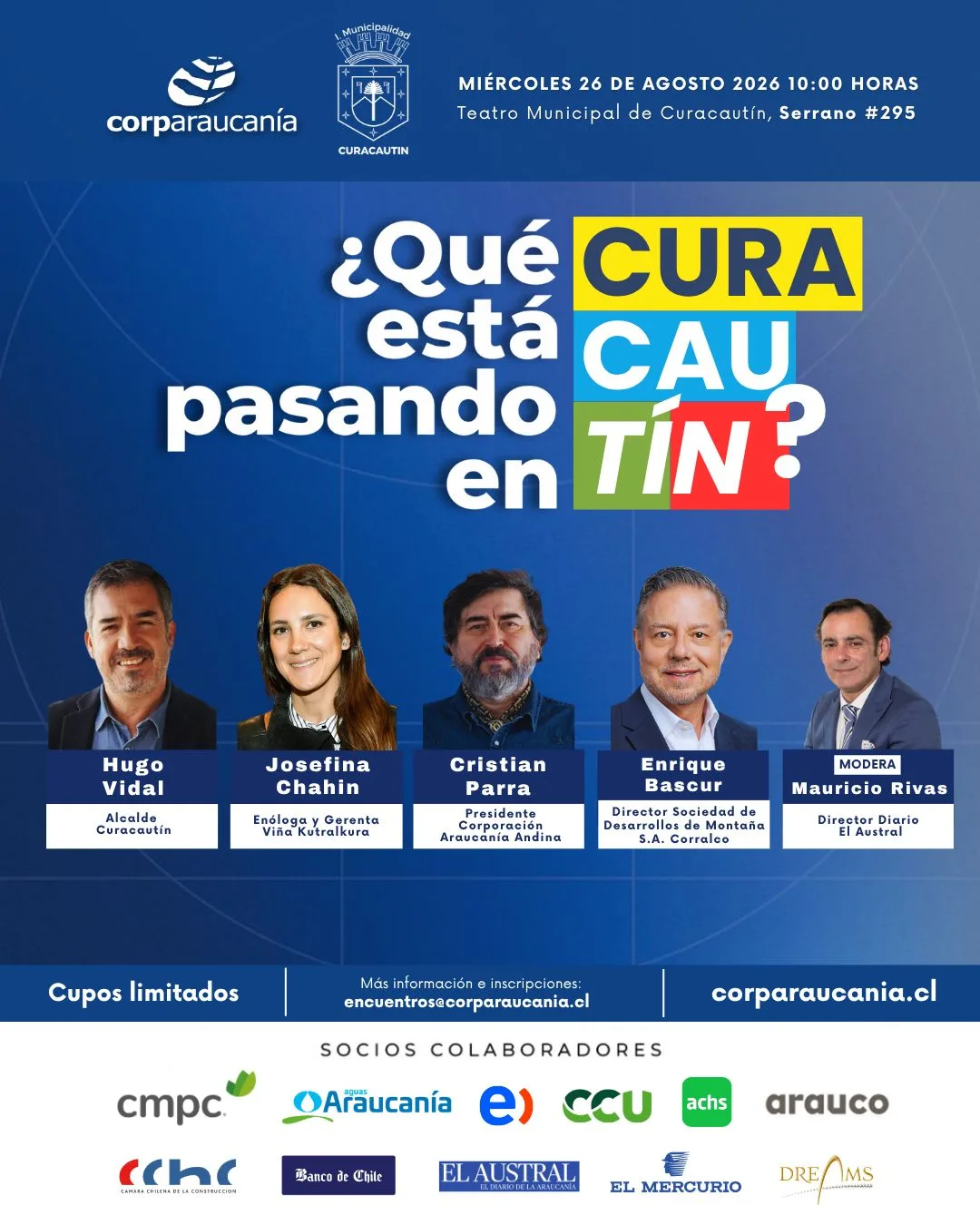 Corparaucanía llevará su ciclo de encuentros a Curacautín