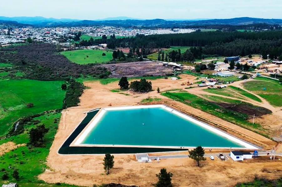 Nuevo tranque de 45 mil m3 en Quirihue registra 99% de avance