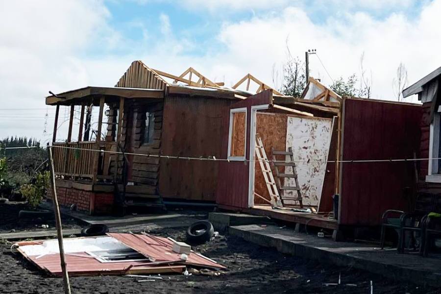Tornado deja seis viviendas destruidas y 66 personas afectadas en Yungay