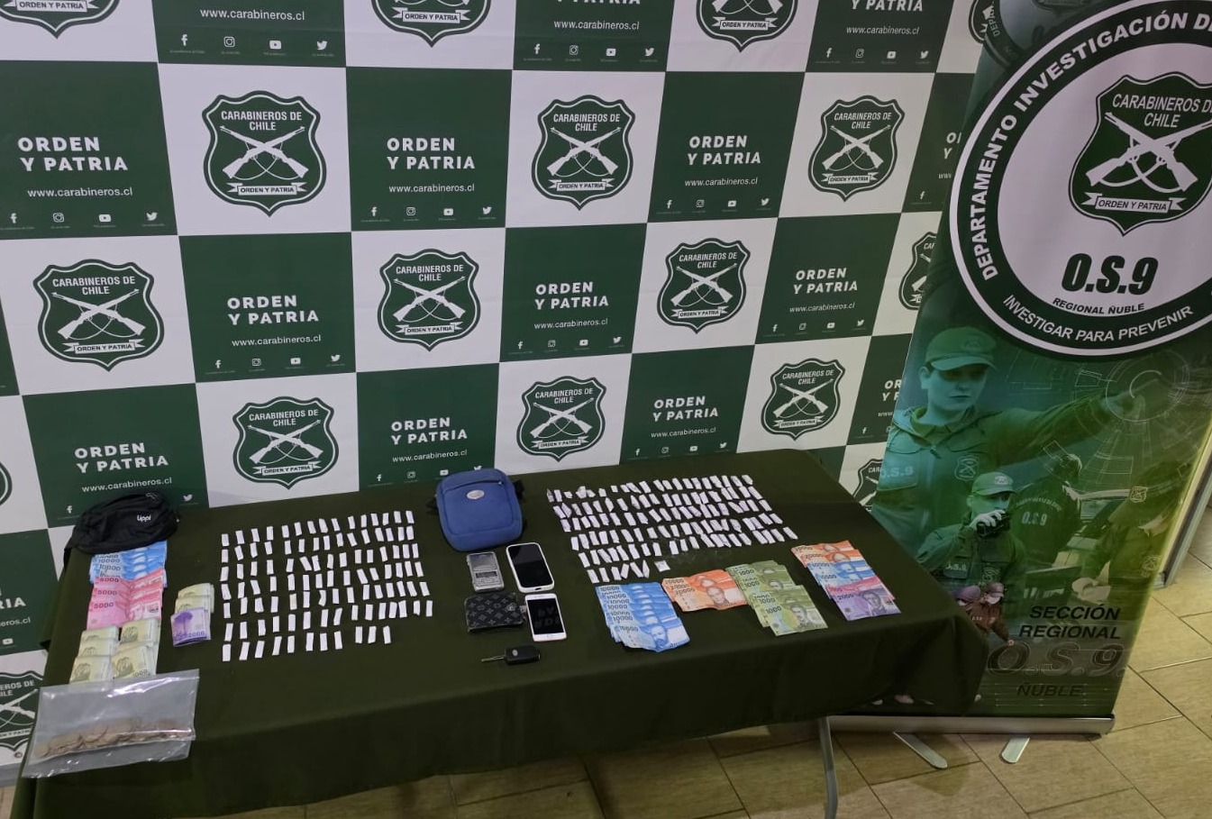 Operativo de OS9 en Chillán deja 6 detenidos e incautación de droga…