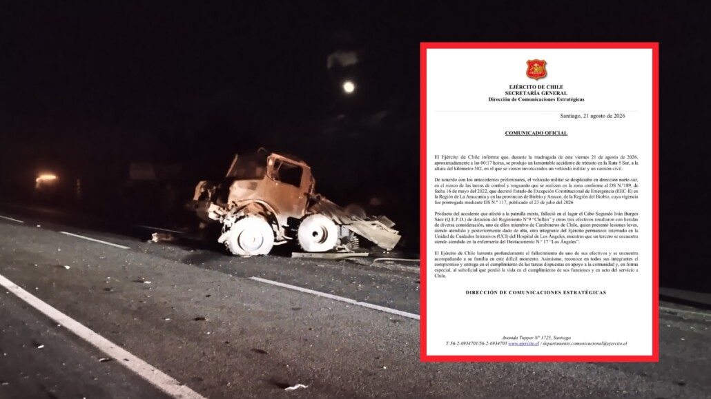 Pesar en Chillán por muerte de soldado tras fatal accidente en la…